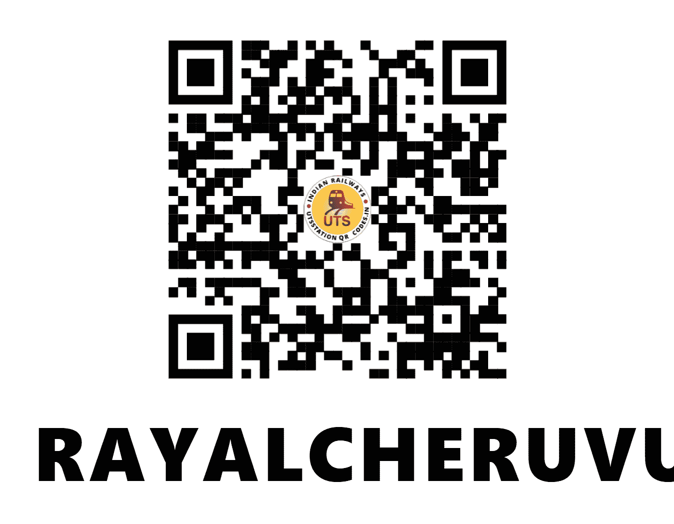 UTS QR Code for RAYALCHERUVU - RLO - SC (ANDHRA PRADESH)
